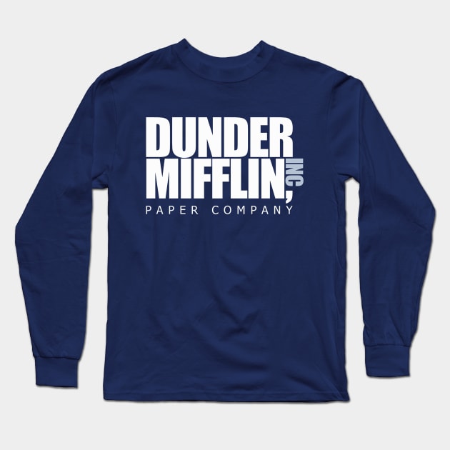 Dunder Mifflin Paper Company Long Sleeve T-Shirt by Clobberbox